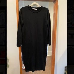 ASOS mid length sweater dress in black